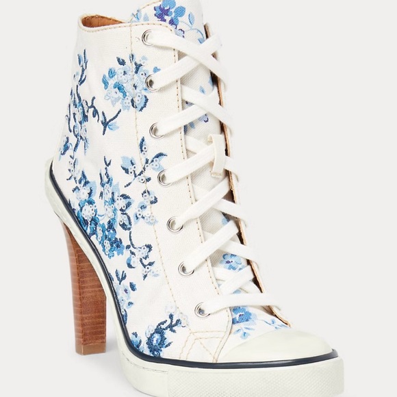 Ralph Lauren Collection Purple Label Raelyn Floral Trainer Pump Women’s Size 8.5 - Picture 10 of 10